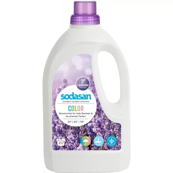 Detergent lichid pentru rufe colorate cu lavanda Sodasan 1.5 l