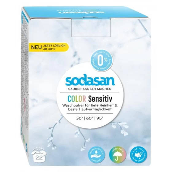 Detergent de rufe pudra Color - Sensitiv Sodasan 1.kg