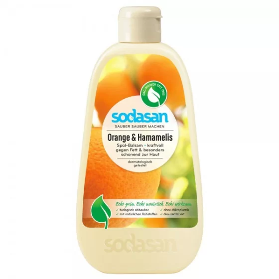Detergent lichid de vase balsam cu portocala Sodasan 500 ml